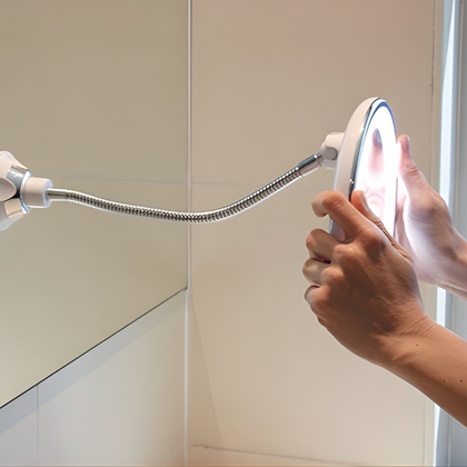 Specchio Cosmetico Ingranditore 10x con Luce LED - miniatura 4